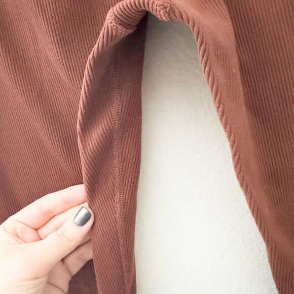 Aerie Dark Terracotta Orange High Rise Stretch Leggings Size XL - Picture 3 of 6